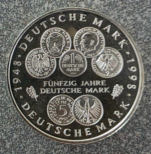 Silbermünze 50 jahre - dm,