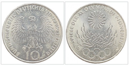 Deutschland mark 1972 - deutschland, 10
