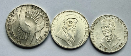 Silbermünze 1972 - dm,