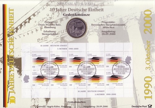 Brd numisblatt 2000 - numisblatt, 4/2000