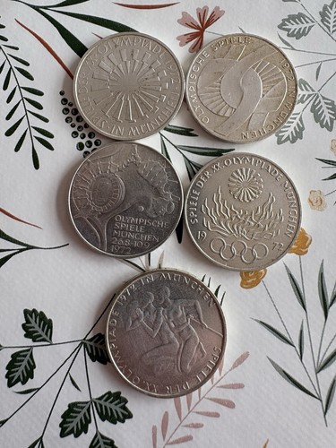 10dm silbermünze 1972 - 5x,