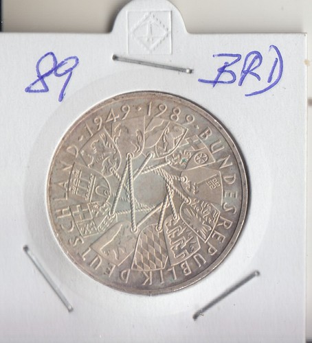 Silber münze 1989 40 - dm,