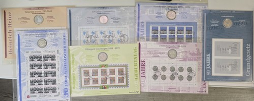 Diverse numisblätter mit 10dm - diverse,