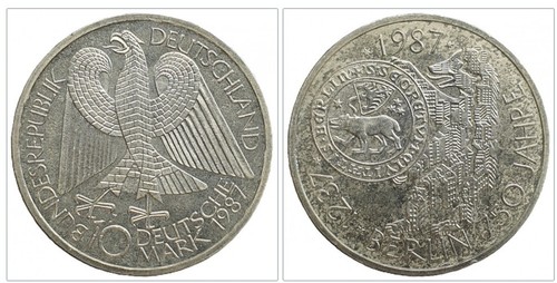 Brd deutsche mark 1987 - mark, j